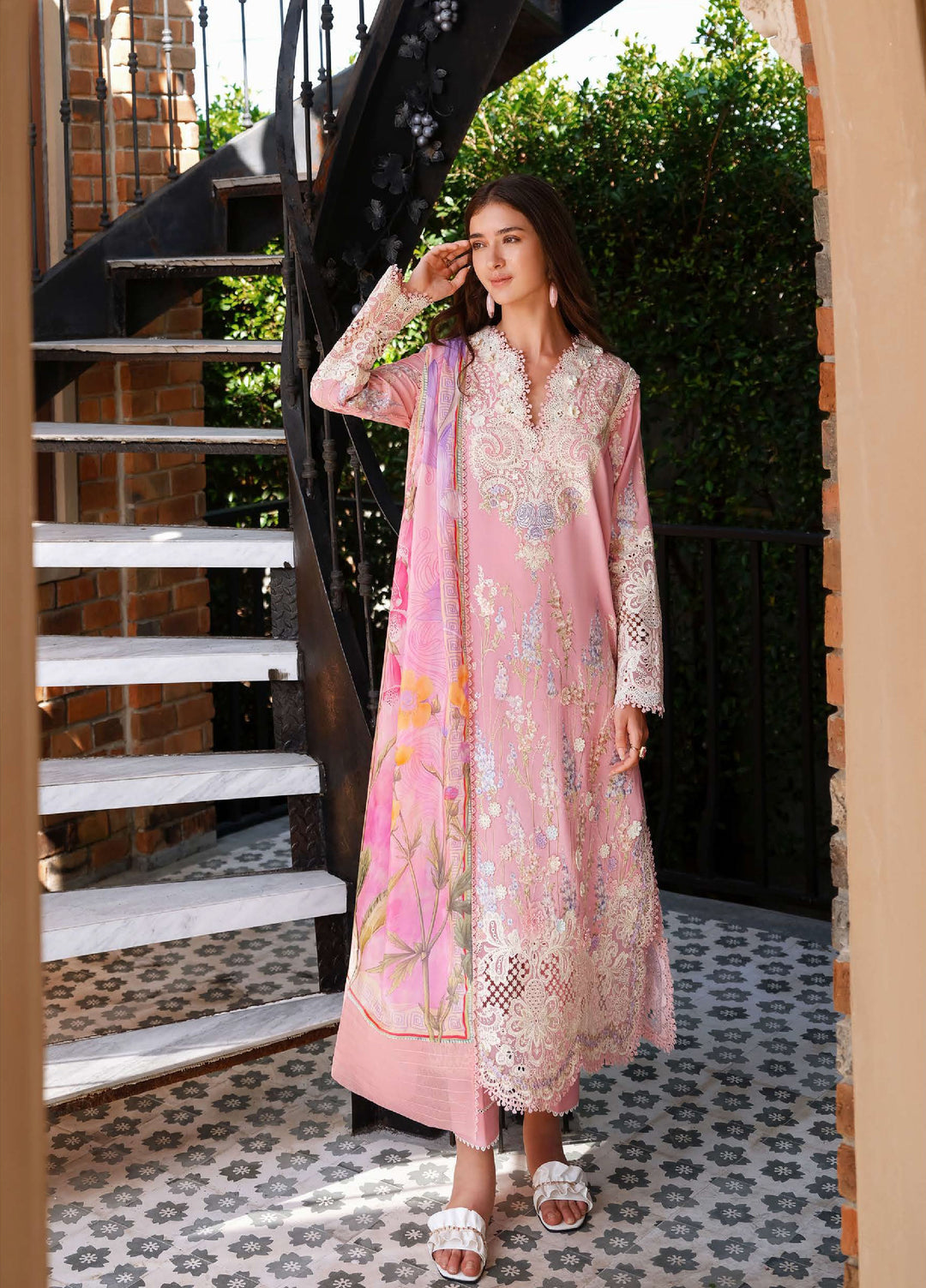 AMoi by Mushq Unstitched Embroidered Luxury Lawn 3 Piece Suit MU26AHL D-1 Silent Vows - Summer Collection