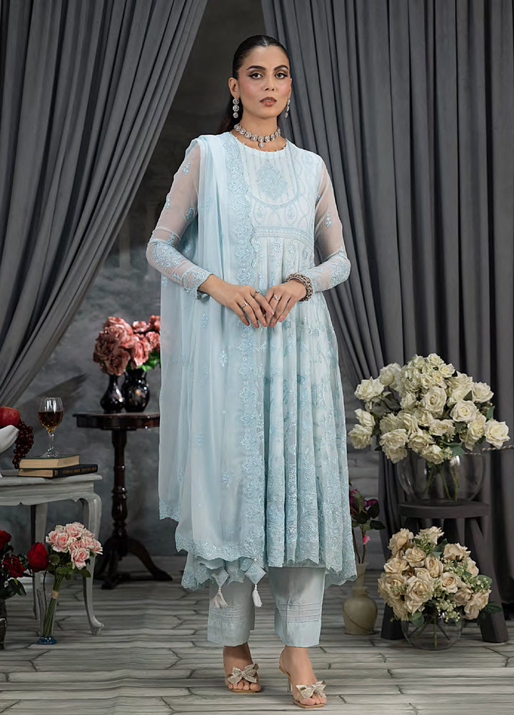 Elegance by Lakhany Unstitched Embroidered Chiffon Suits 4 Piece LSM25EC LG-IZ-0413 - Festive Collection