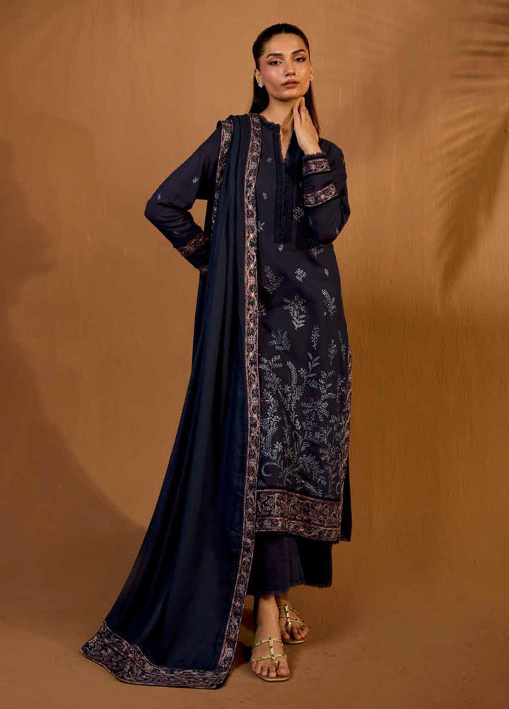 Sobia Nazir Unstitched Shawl Embroidered Khaddar 3 Piece SN25SW D-07 B - Winter Collection