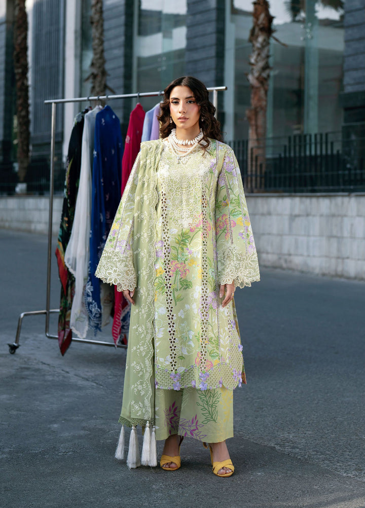 Broadway by Mahnur Unstitched Embroidered Lawn 3 Piece Suit MN26UB BW-005 - Summer Collection