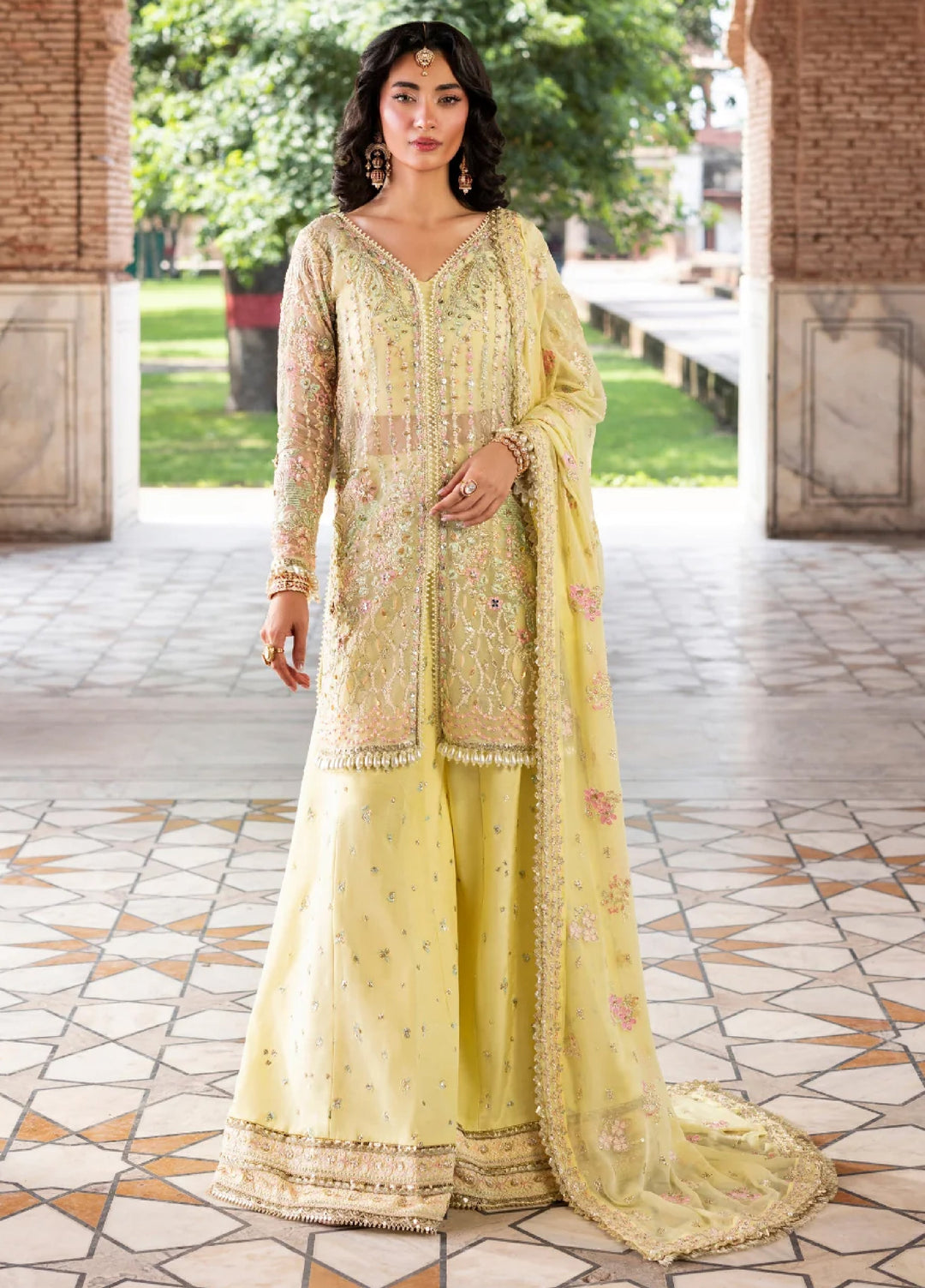 Ember by Aylin Unstitched Organza Embroidered Suits 3 Piece AYL25EF D1-Lumena - Festive Collection