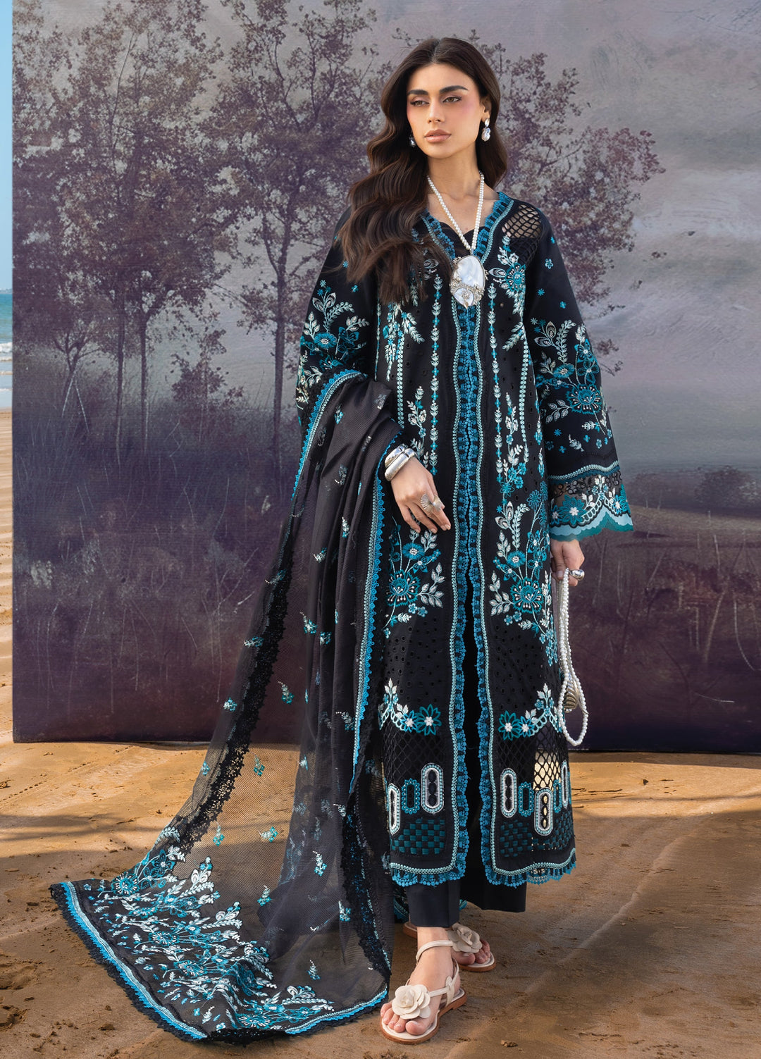 Sirene by Mahnur Unstitched Embroidered Lawn 3 Piece Suit MN26USL S-16 - Summer Collection