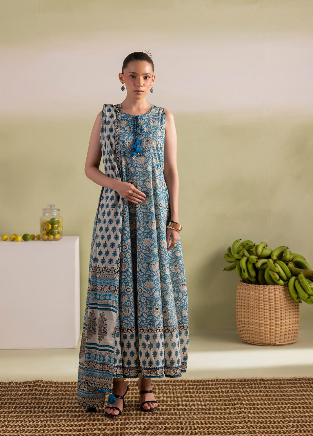 Bagheecha by Gul Ahmed Unstitched Printed Lawn 3 Piece Suit GA26ULB CL62448 - Casual Collection