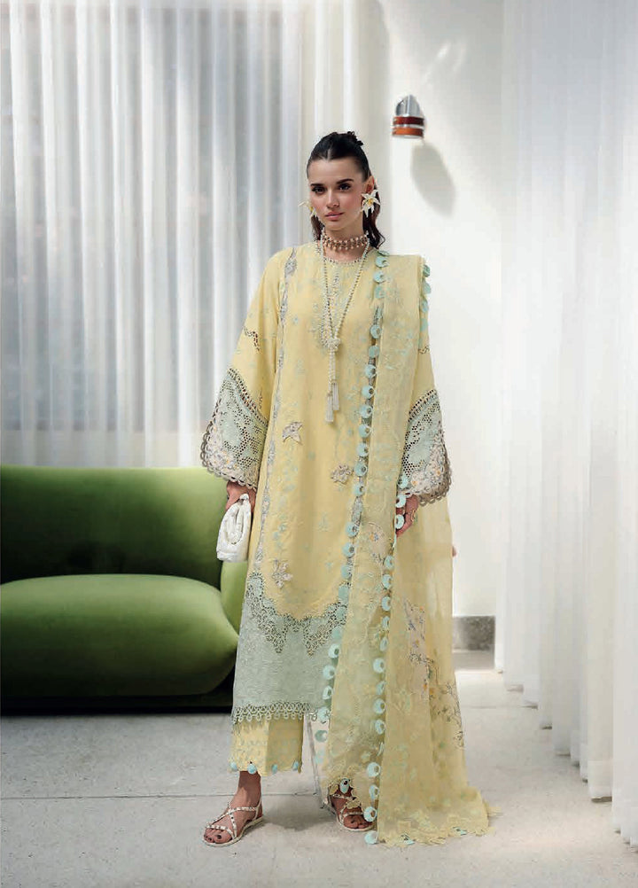 Qalamkar Chikankari Unstitched Embroidered Lawn 3 Piece Suit QLK26UCL CM-02 Ayla - Summer Collection