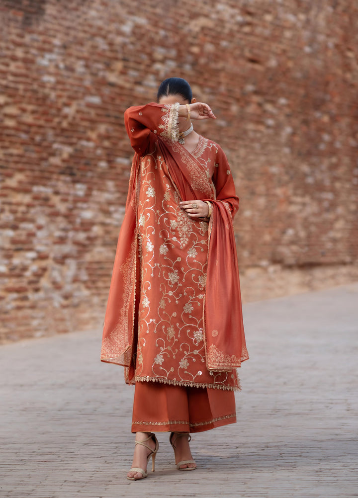 Darbar by Casuallite Pret Embroidered Silk Viscose 3 Piece Suit CSL26PDD-05 - Festive Collection