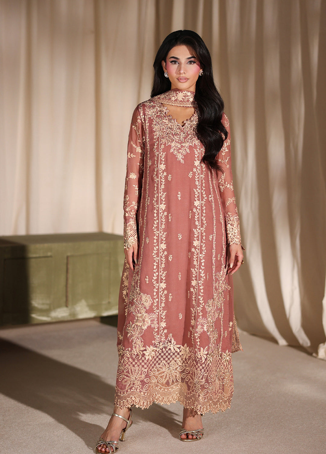 Azure Unstitched Embroidered Chiffon 3 Piece Suit AZ26ULC Lilywood - Festive Collection