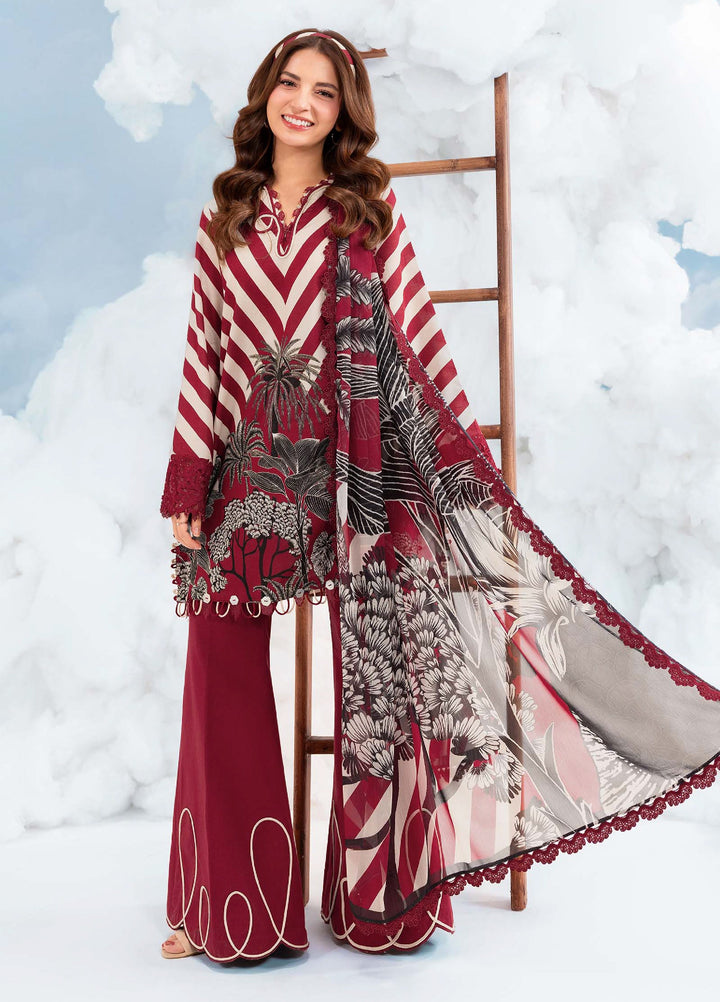 M Basics by Maria B Unstitched Embroidered Lawn 3 Piece Suit MB26SSEL MB-CUSV14-08B - Eid Collection