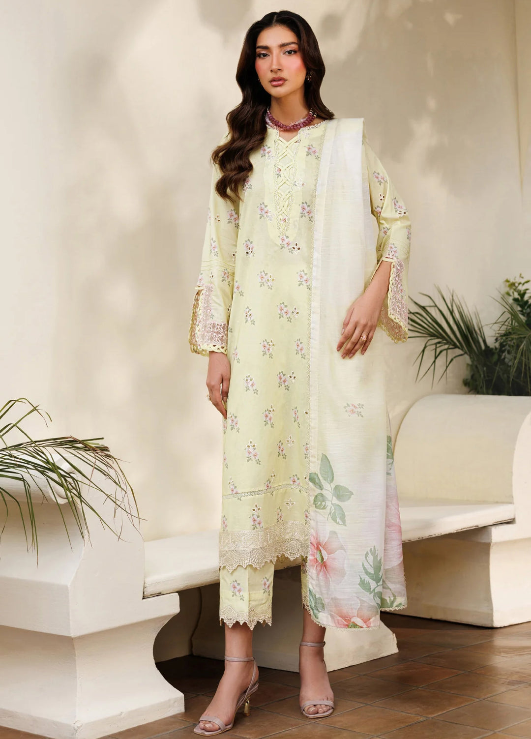 Amani by Zarif RTW Embroidered Lawn 3 Piece Suit ZR26PAL Daahr - Eid Collection