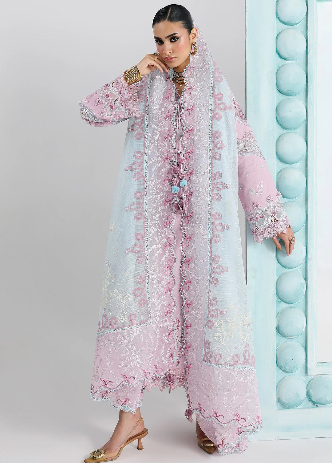 Qalamkar Unstitched Embroidered Lawn 3 Piece Suit QLK26ULF ISANE QFL-2 - Festive Collection