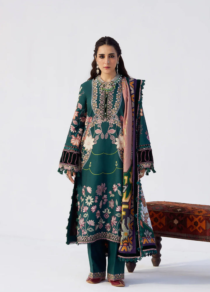 Saira Rizwan Unstitched Khaddar Embroidered Suits 3 Piece SR25UW D-06 Sereneh - Winter Collection