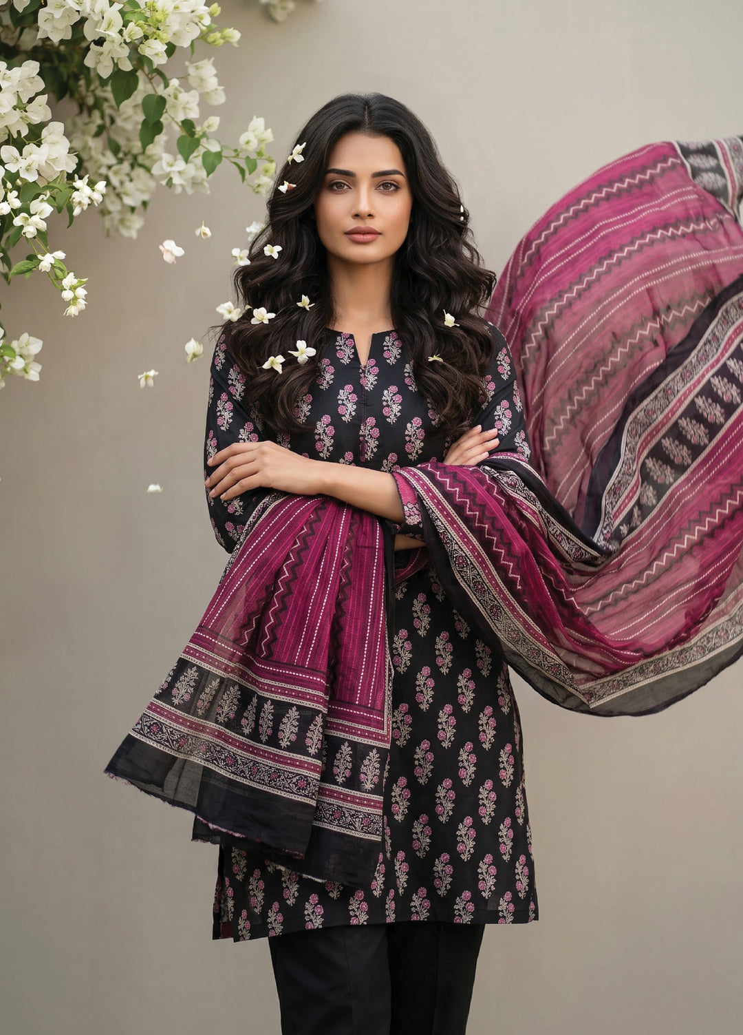 Salina by Regalia Textiles Unstitched Printed Lawn 3 Piece Suit RG26USI D-4 - Casual Collection
