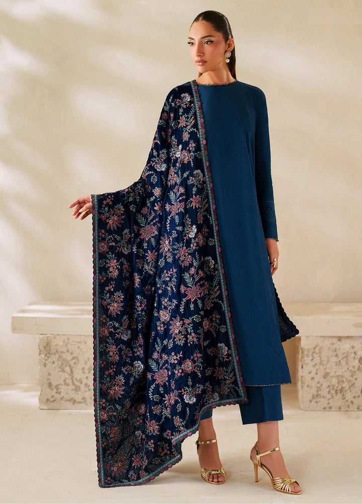 Zarif Unstitched Embroidered Raw Silk Suits 3 Piece ZRF25UF  ZRF-VS-01 - Festive Collection