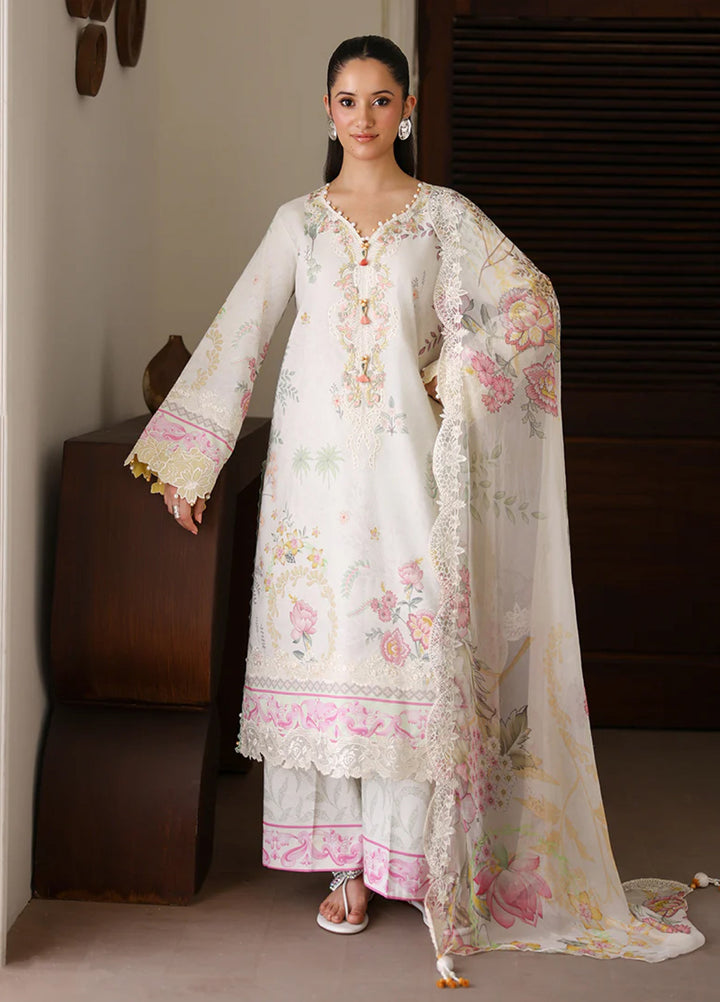 Sunlit Tales by Roheenaz Unstitched Embroidered Lawn 3 Piece Suit RN26ULS Petalbeam RUNSS260704 - Lawn Collection