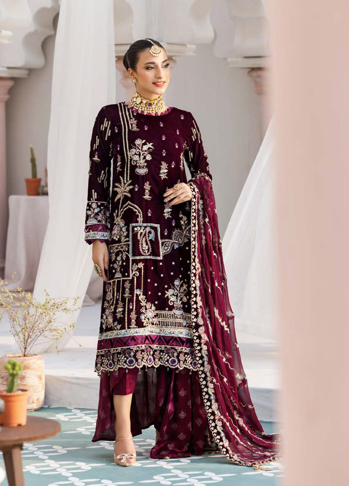 Andaz E Makhmal by Zebtan Unstitched Velvet ZB25 ZAM-09 - Festive Collection