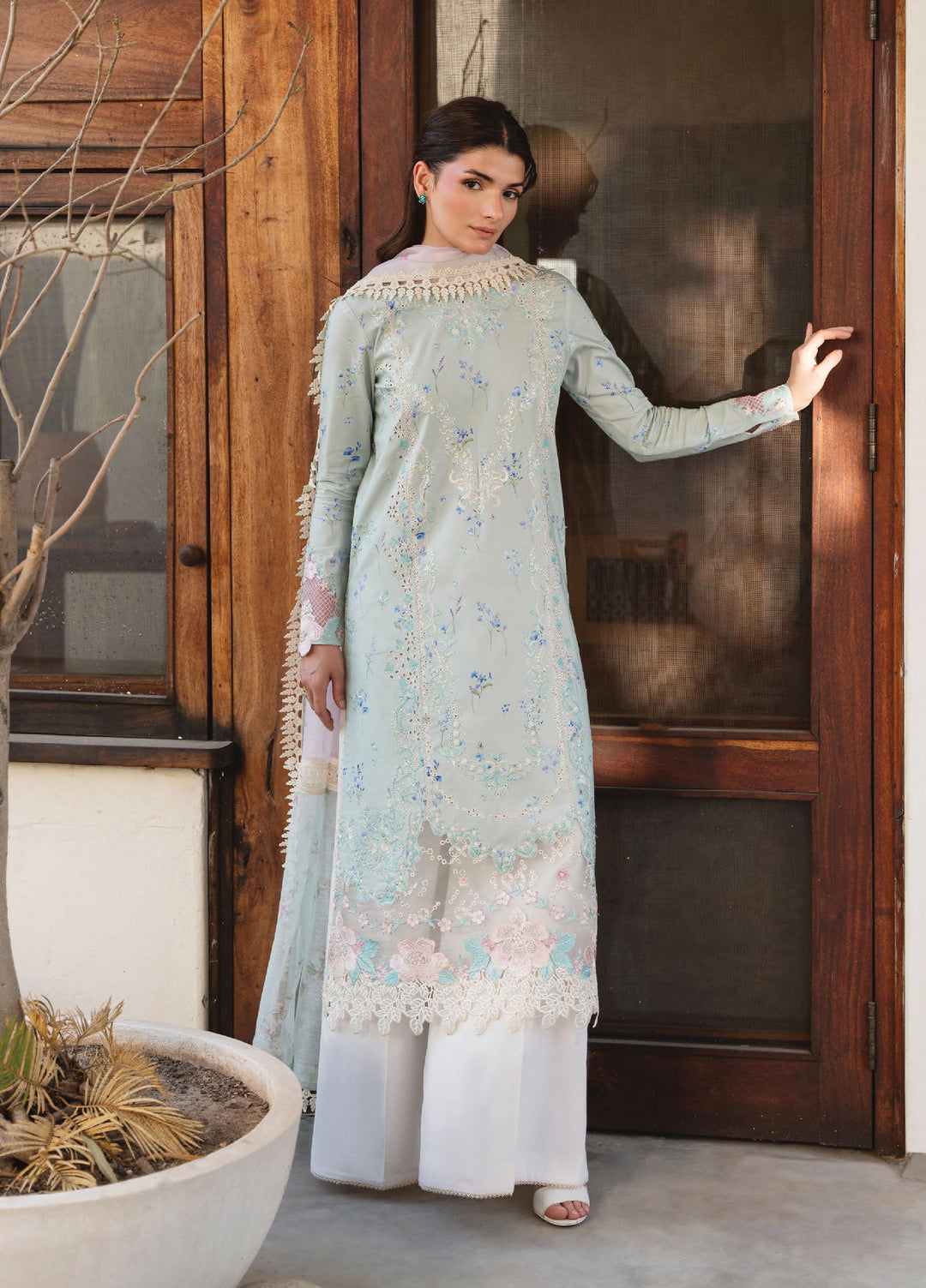 Whisper by Ayzel Unstitched Embroidered Lawn 3 Piece Suit AAF26ULW Glint ZWU-0133-3PO - Eid Collection