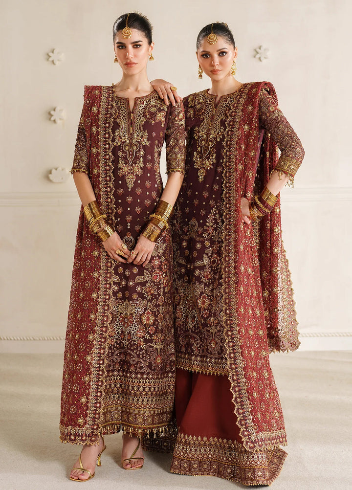 Chantelle by Baroque Unstitched Chiffon Embroidered Suits 3 Piece BQ25FC CH14-07 - Festive Collection