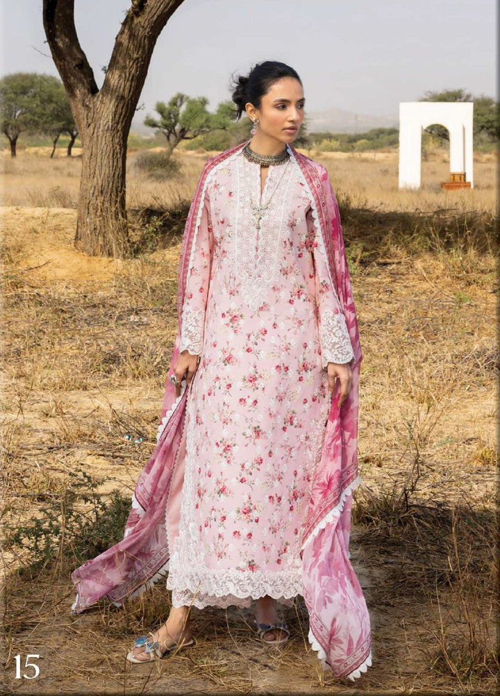 Zainab Chottani Unstitched Embroidered Luxury Lawn 3 Piece Suit ZC26ULZ D-15 ZIMAL - Summer Collection