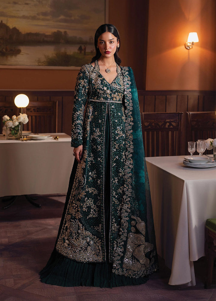 Hayat by Afrozeh Unstitched Raw Silk Embroidered Suits 3 Piece AF25HU AFH-25-06 ZAREENAH - Festive Collection