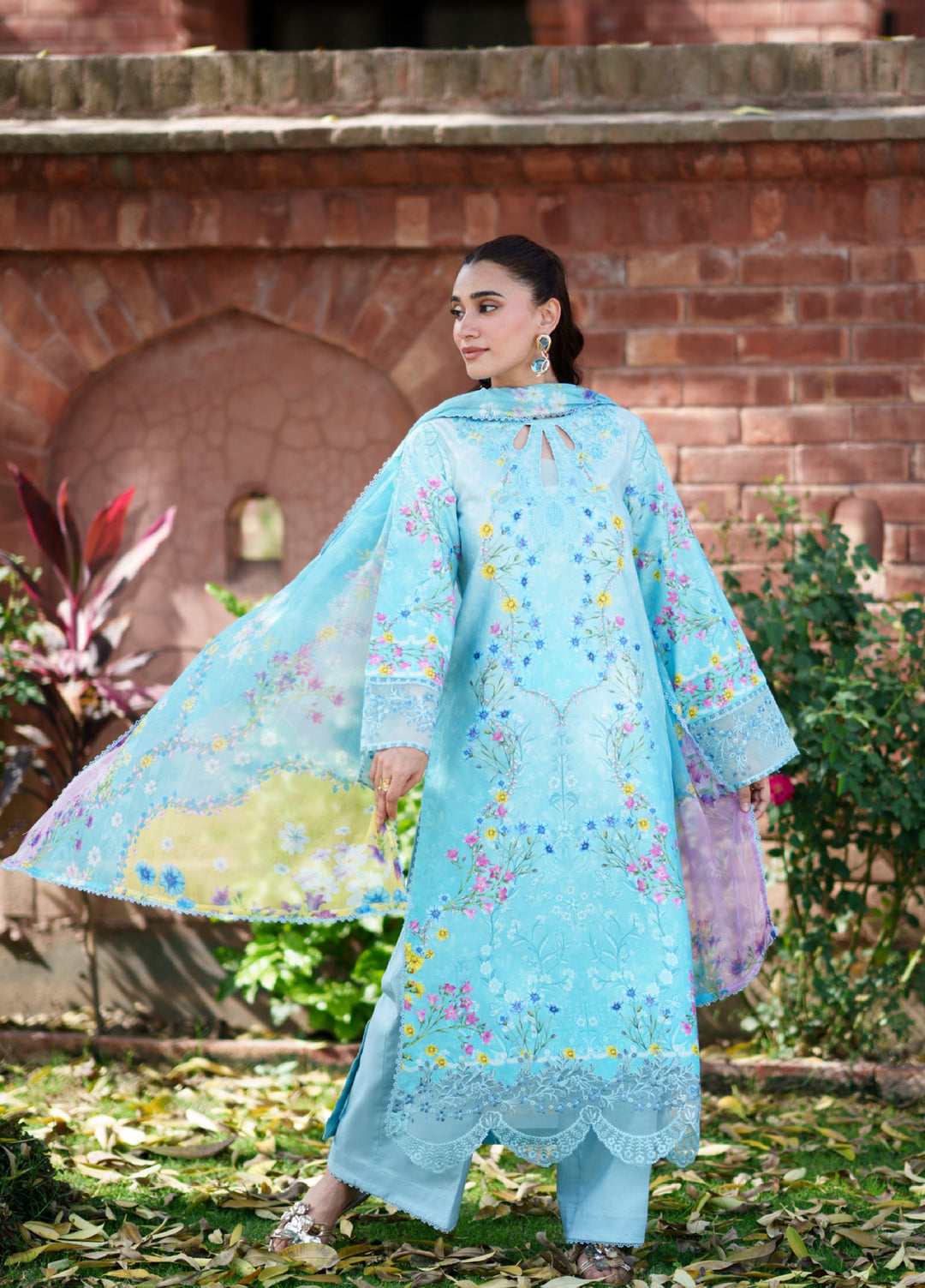 Summer Lines by Neeshay Unstitched Printed and Embroidered Lawn 3 Piece Suit NSH26ULS CELESTIA - Eid Collection