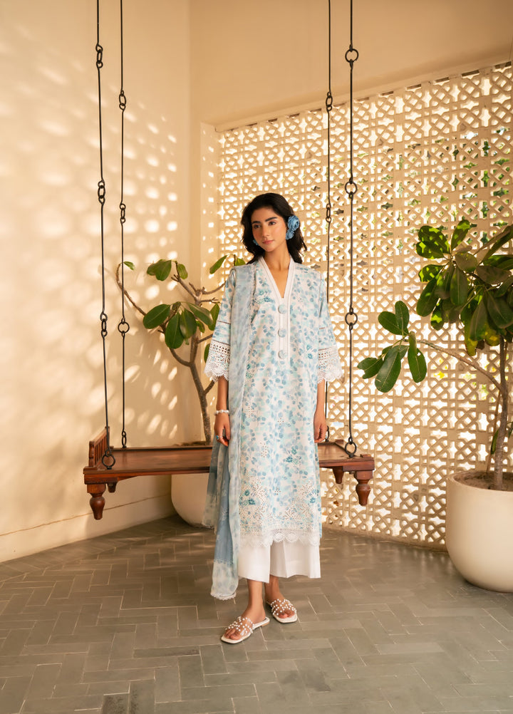 Bagh by Rashid Textiles Unstitched Embroidered Lawn 3 Piece Suit RT26UBL 3722 - Casual Collection