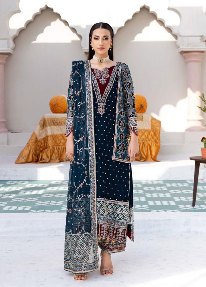Andaz E Makhmal by Zebtan Unstitched Velvet ZB25 ZAM-08 - Festive Collection