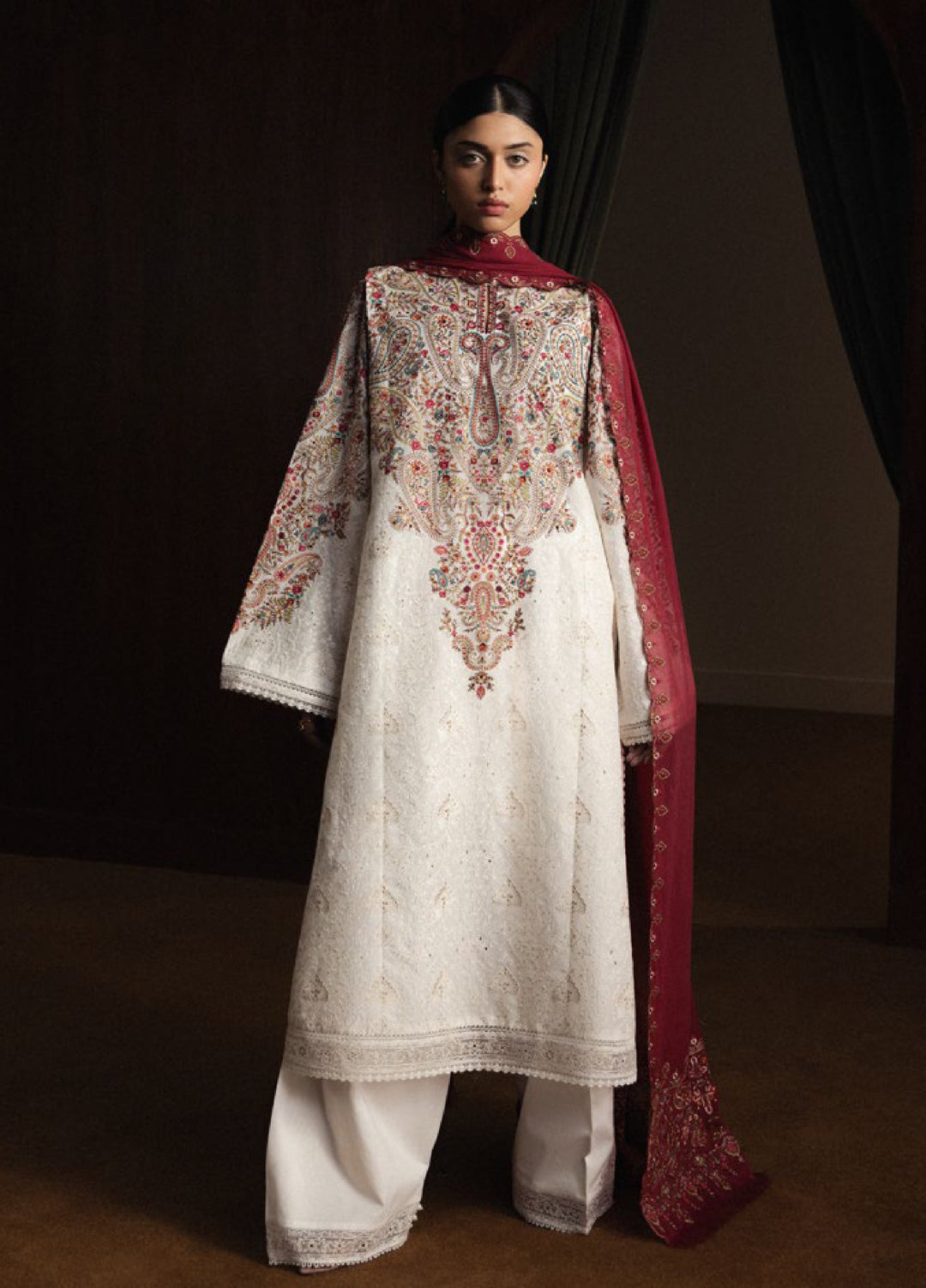 Satori by Zara Shahjahan Unstitched Embroidered Lawn 3 Piece Suit ZS26USL D-7 HIKARI - Summer Collection