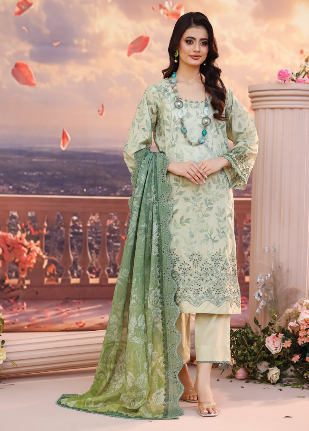 Salina by Regalia Textile Unstitched Cutwork Embroidered Lawn 3 Piece Suit RG26USCL D-3 - Summer Collection