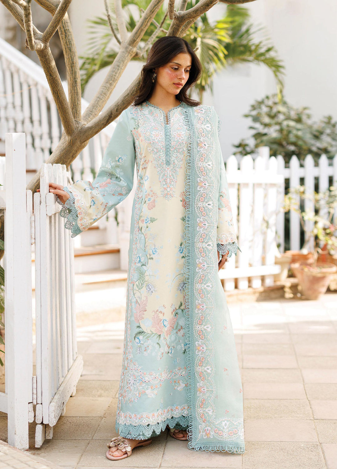 Summer Together by Afrozeh Unstitched Embroidered Lawn 3 Piece Suit AF26UST D-4 SELEA - Festive Collection