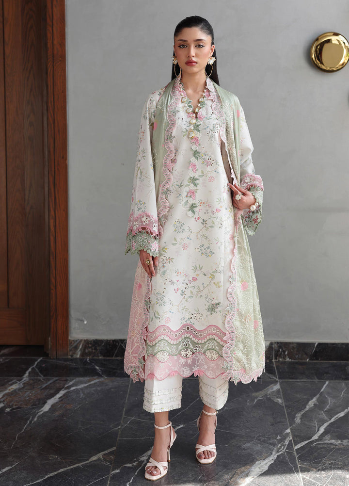 Q Line by Qalamkar Unstitched Embroidered Lawn 3 Piece Suit QLK26ULQ SIAA QKL-9 - Festive Collection