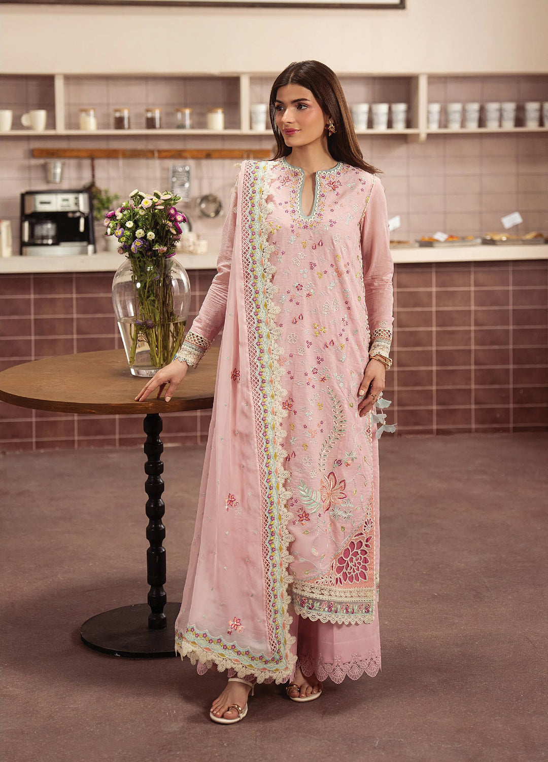 Brewed by Ayzel Unstitched Embroidered Paper Cotton 3 Piece Suit AAF26UBL Caramelia ZWU-0141-3PO - Festive Collection