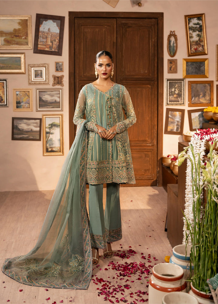 Push Pawan by Zarizaa Unstitched Embroidered Organza 3 Piece Suit ZZ26UPP D-4C Kirsi - Wedding Collection