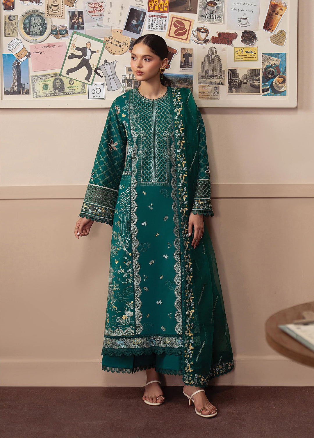 Brewed by Ayzel Unstitched Embroidered Lawn 3 Piece Suit AAF26UBL Roast ZWU-0145-3PO - Festive Collection
