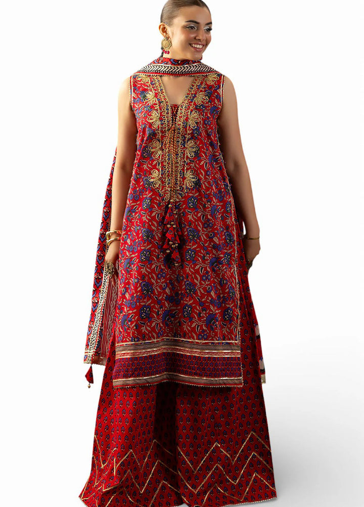 Heritage by Gul Ahmed Unstitched Embroidered Lawn 3 Piece Suit GA26UFH CL-62040 - Summer Collection