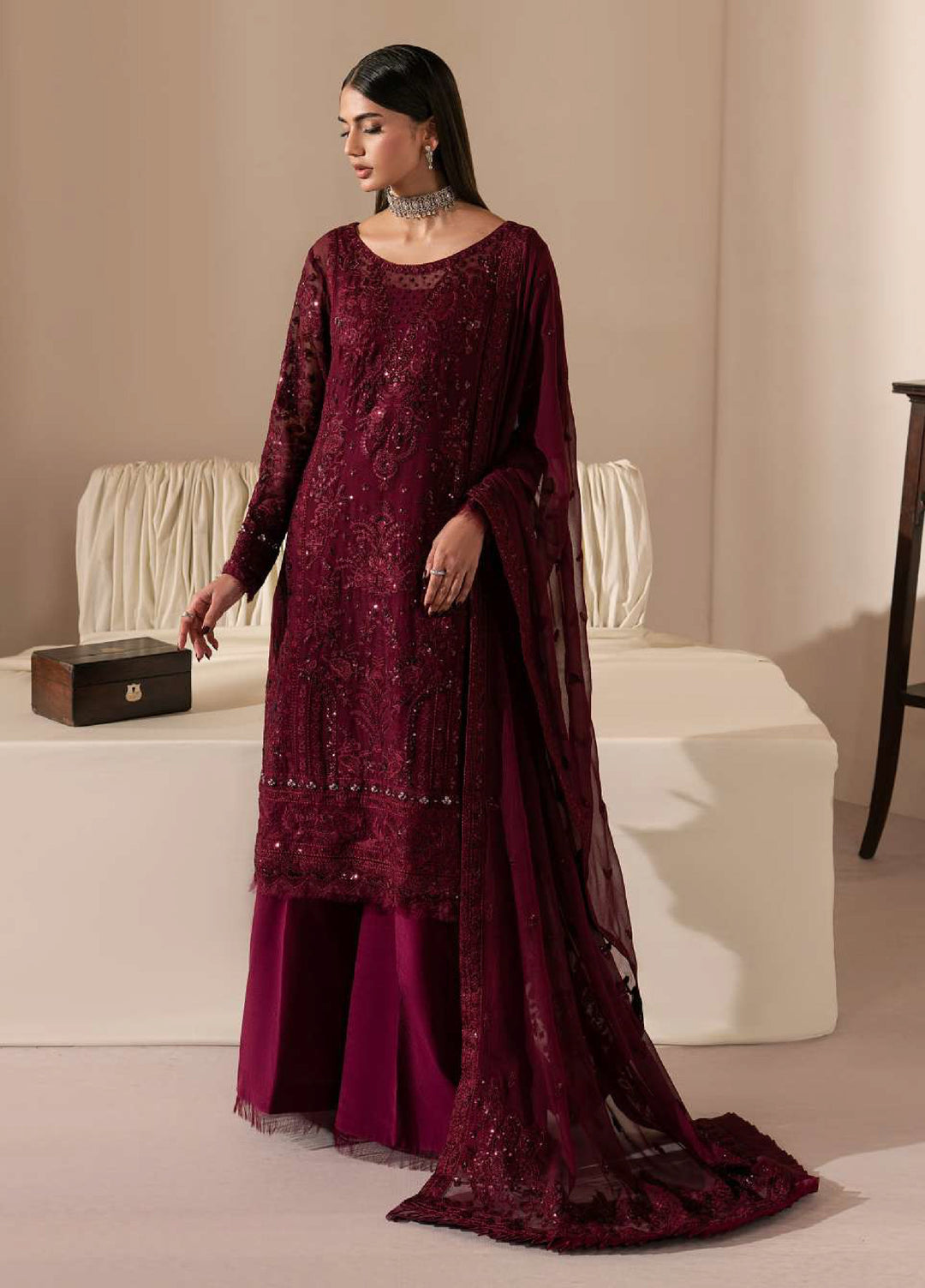 Ayla by Gulaal Unstitched Embroidered Luxury Chiffon 3 Piece Suit GL26ACF D-39 ETTA - Festive Collection