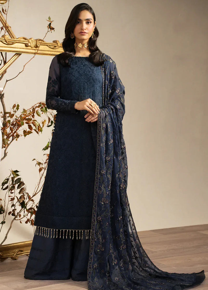 Zarif Women Unstitched Embroidered Chiffon 3 Piece Suit ZR26UFC ZRN 08 JESSY - Festive Collection