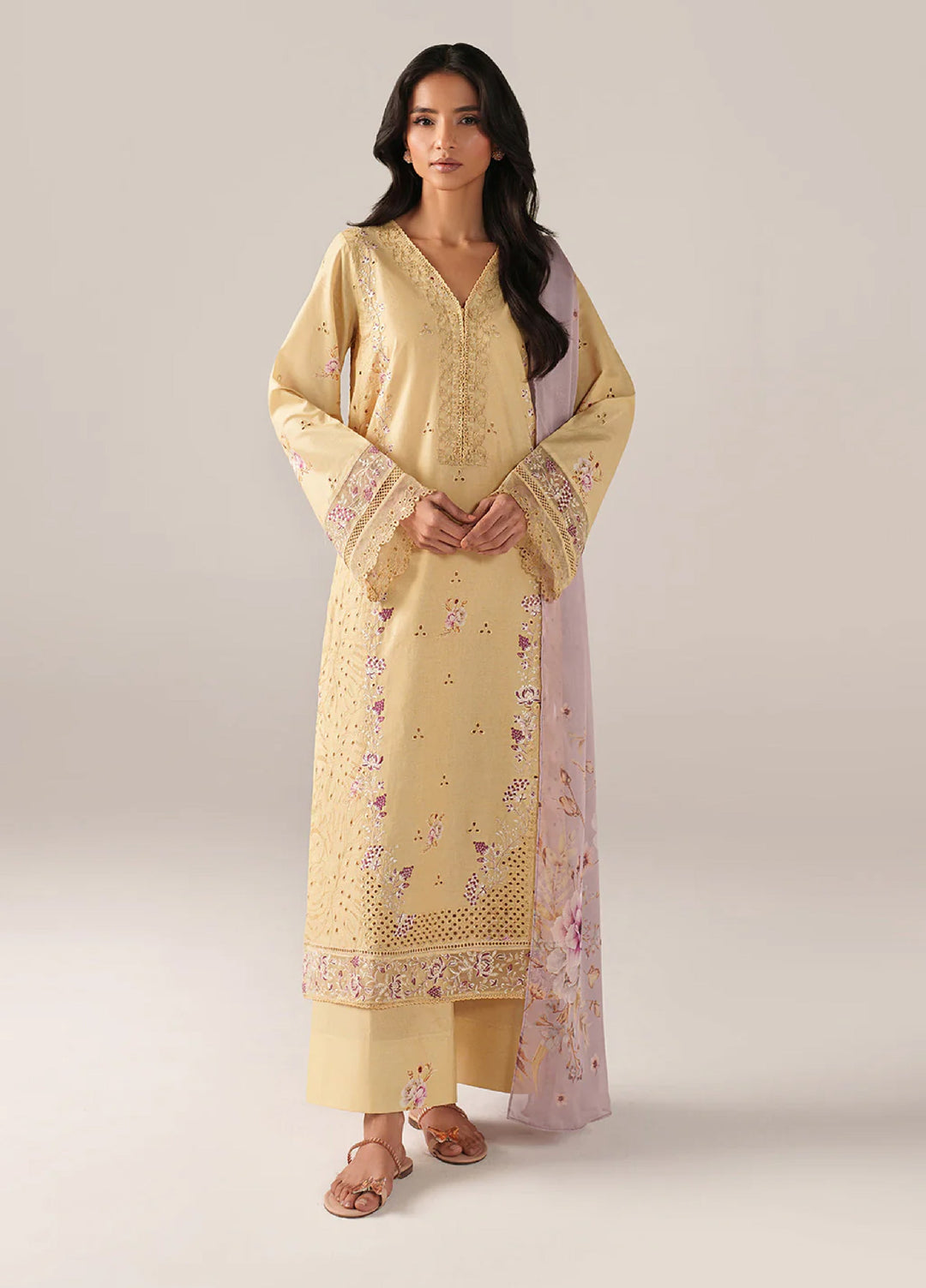 Iznik Unstitched Embroidered Lawn 3 Piece Suit IZ26US SS-11 - Summer Collection