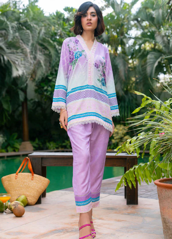 Nairah Women Pret Printed Arabic Lawn Suit NAH26PN Lavender Bloom - Spring Collection