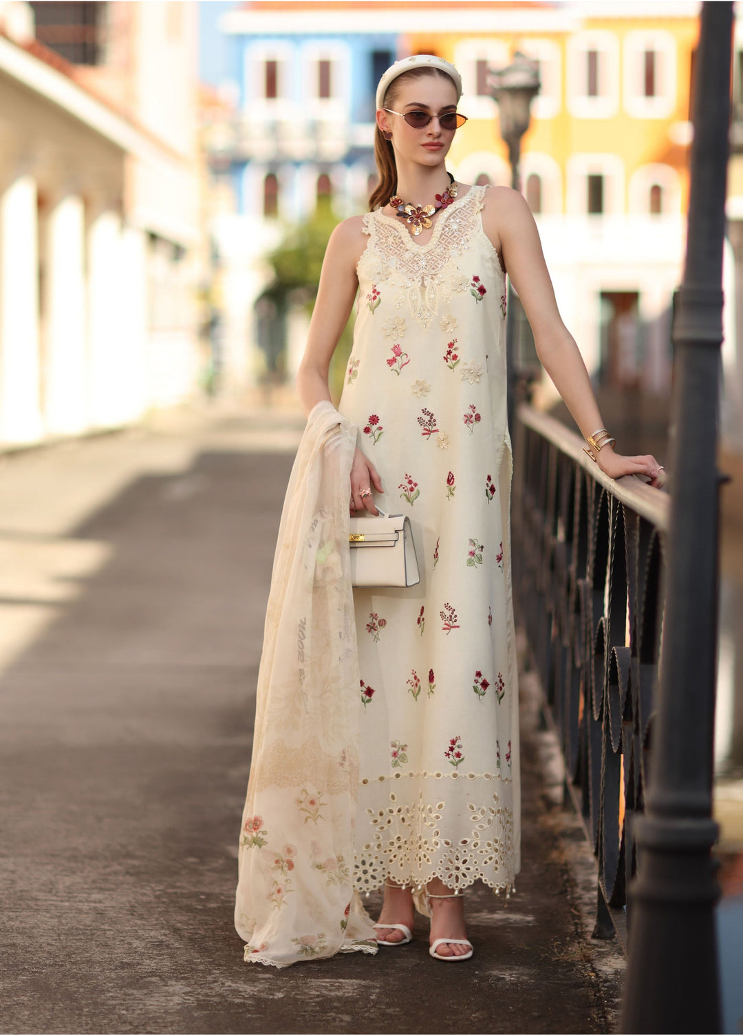 Noor by Saadia Asad Unstitched Embroidered Lawn 3 Piece Suit SA26UNE D-08A - Eid Collection