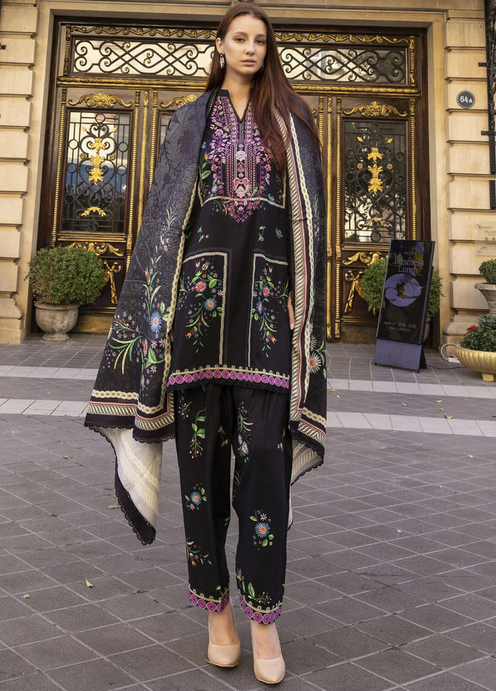 Meerak Women Pret Premium Embroidered Linen 3 Piece Charizma - Winter Collection