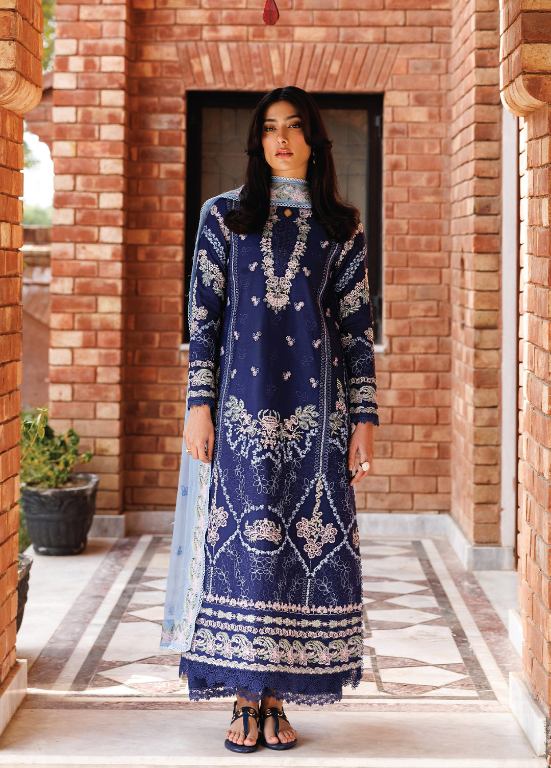 Mirabelle by Emaan Adeel Unstitched Embroidered Luxury Lawn 3 Piece Suit EA26UML D3 Petal Posh - Festive Collection