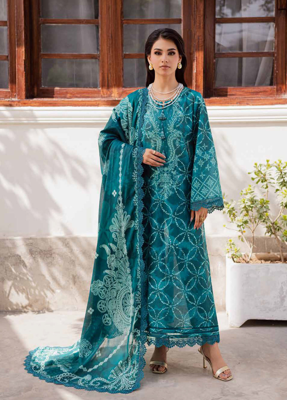 Rania by Nureh Unstitched Printed Lawn 3 Piece Suit NU26ULR NR-04 - Casual Collection