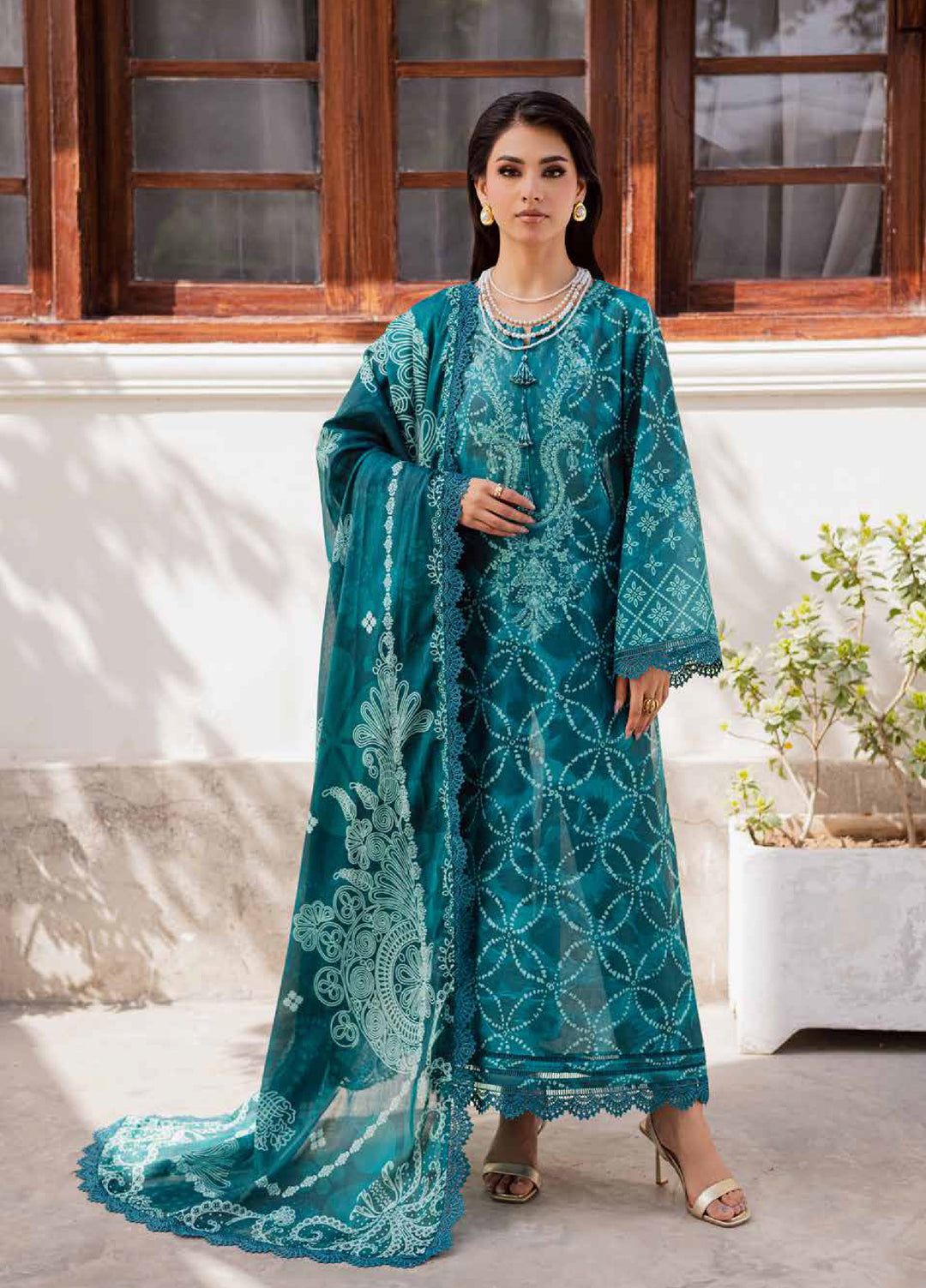 Rania by Nureh Unstitched Printed Lawn 3 Piece Suit NU26ULR NR-04 - Casual Collection