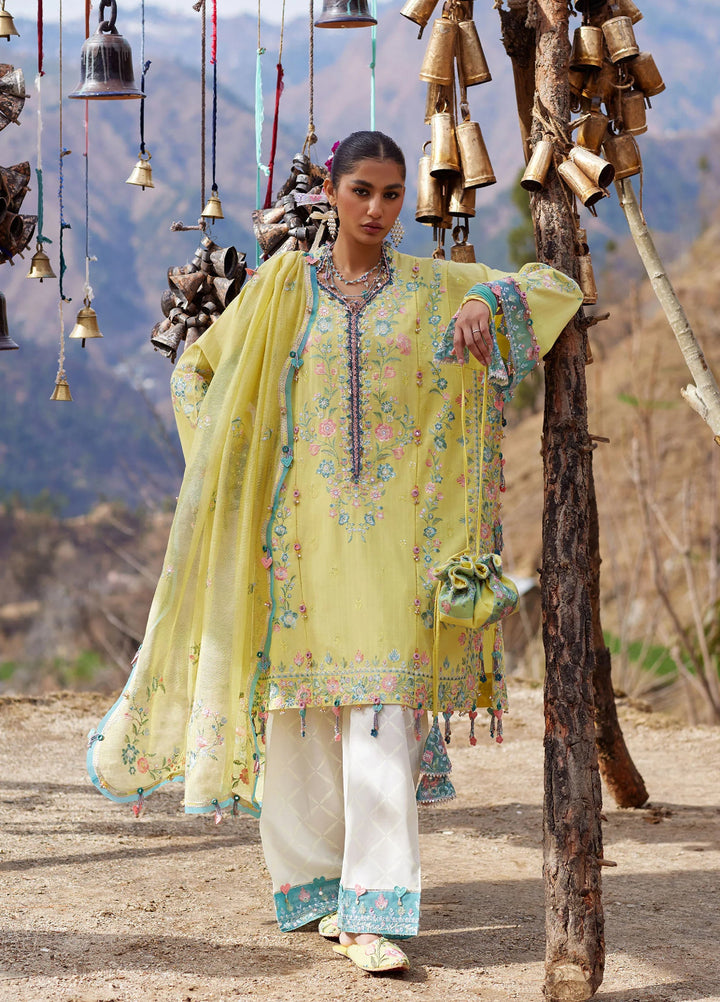 Meili by Zaha Unstitched Embroidered Lawn 3 Piece Suit ZK26UML ZL26-01A - Festive Collection