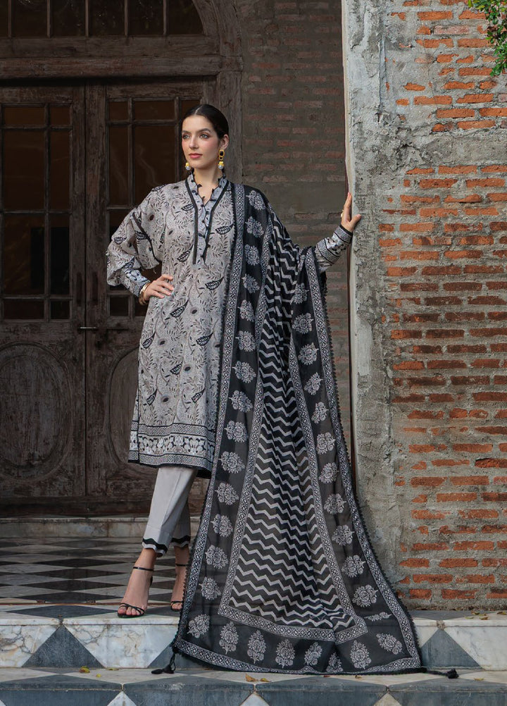 Noir and Blanc by Gul Ahmed Unstitched Printed Lawn 3 Piece Suit GA26UNBL B-62005 - Summer Collection
