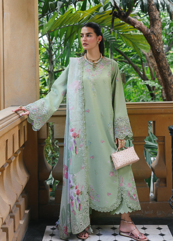 Q Line by Qalamkar Unstitched Chikankari Embroidered Lawn 3 Piece Suit QLK26UQL RP-15 RIVAH - Summer Collection