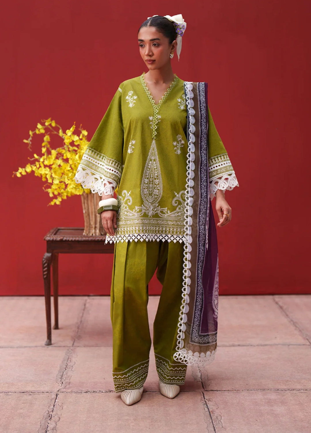 Laanem by Saira Rizwan Unstitched Embroidered Lawn 3 Piece Suit SR26ULL NERAYA-A - Summer Collection