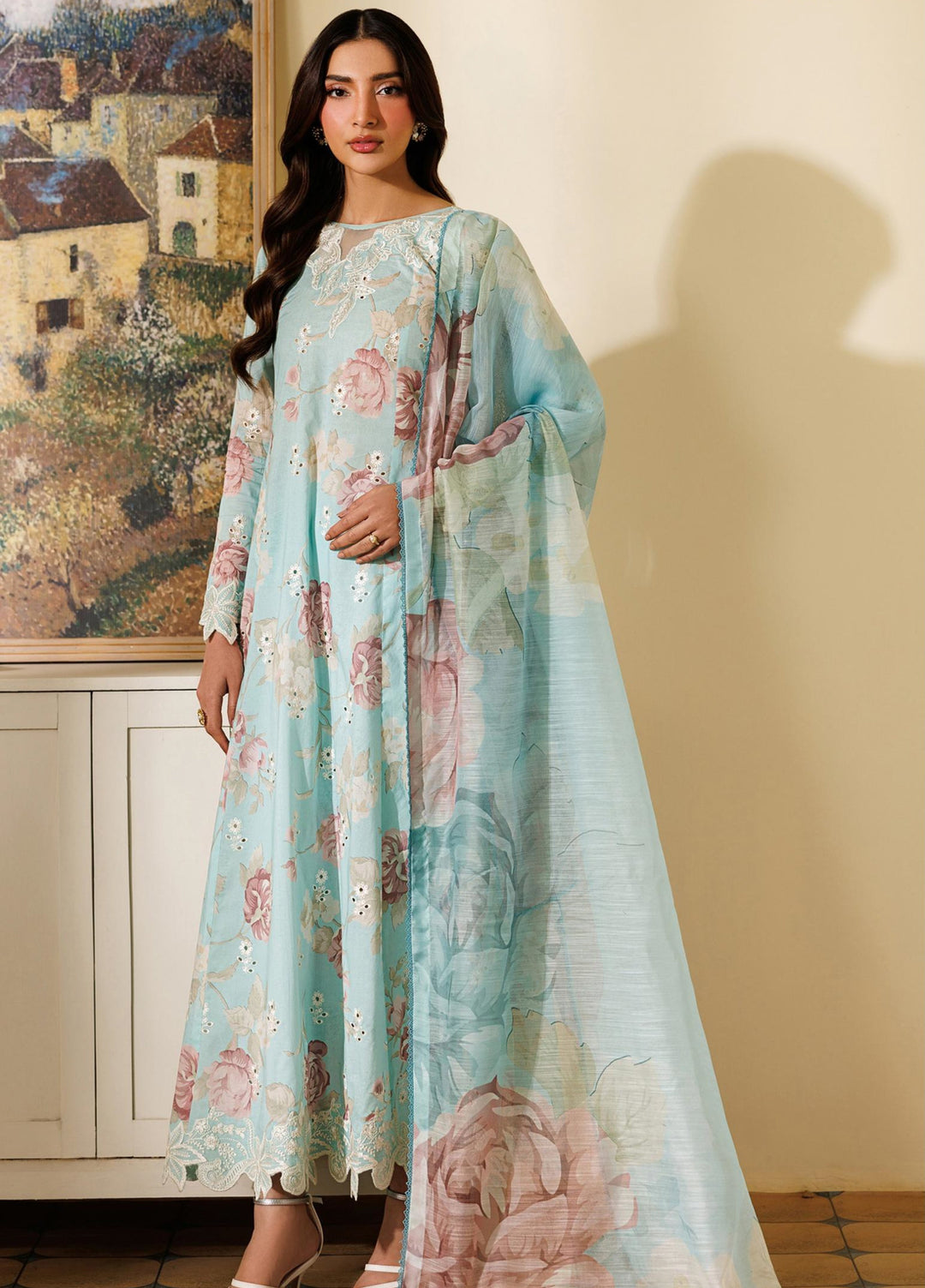 Amani by Zarif RTW Embroidered Lawn 3 Piece Suit ZR26PAL Baani - Eid Collection