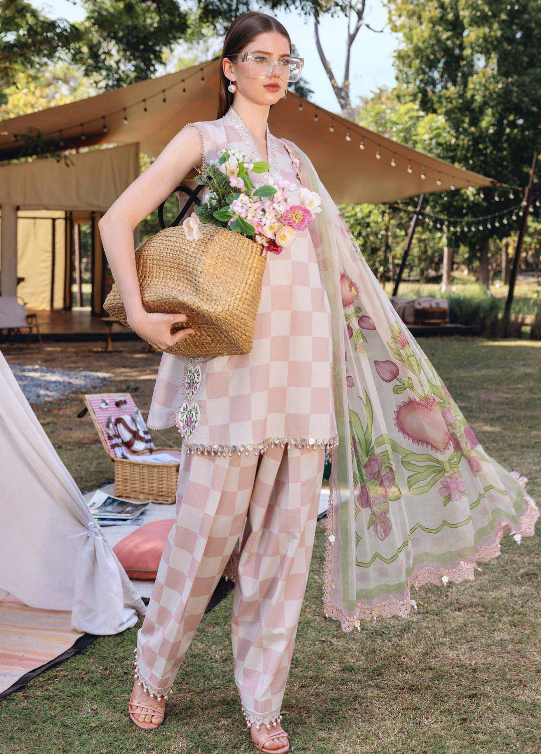 M Prints by Maria B Unstitched Printed Lawn 3 Piece Suit MB26UMP D-06 A - Summer Collection