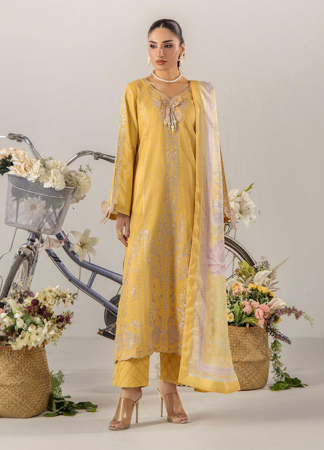 Sara Jahan Women RTW Embroidered Lawn 3 Piece Suit SJ26RF SJ-1091 - Festive Collection