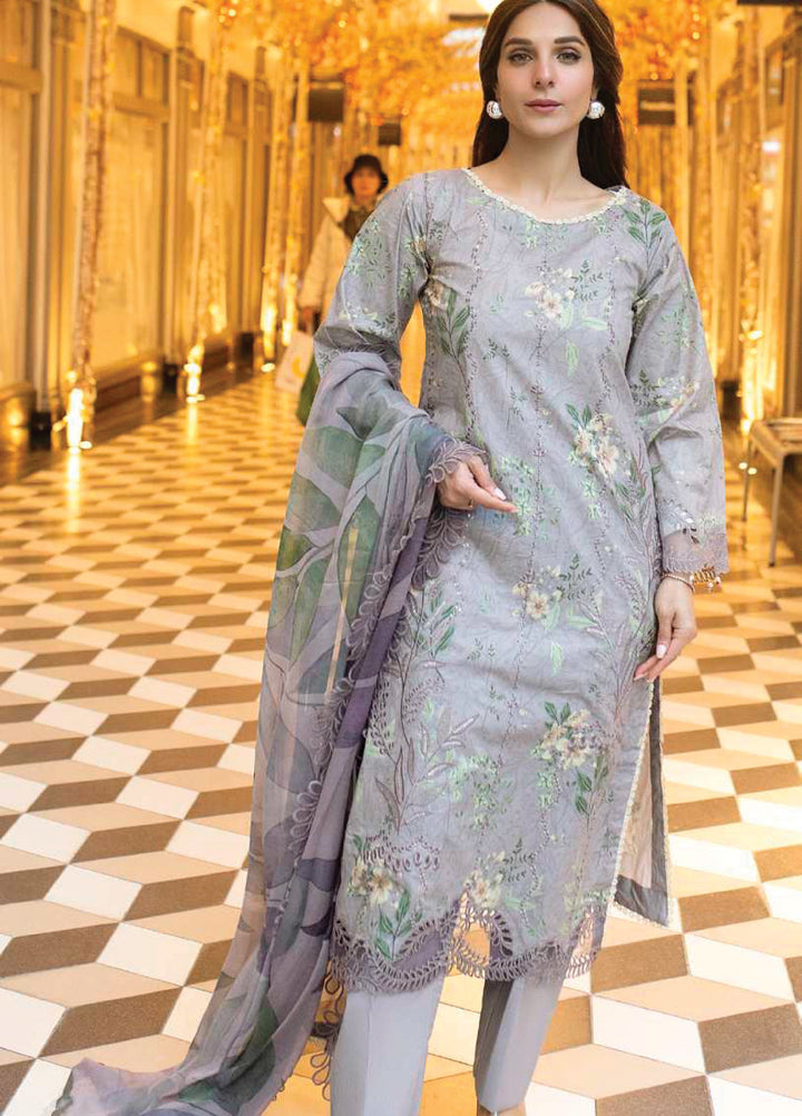 Sunshine Bloom by Al Zohaib Unstitched Embroidered Lawn 3 Piece Suit AZ26USL D10 - Summer Collection